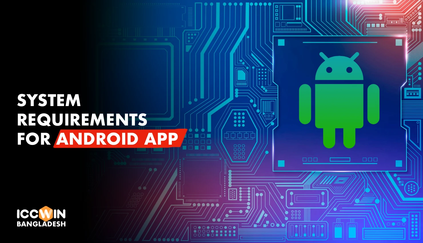 Icc Win Android অ্যাপের জন্য প্রধান সিস্টেমের প্রয়োজনীয়তা