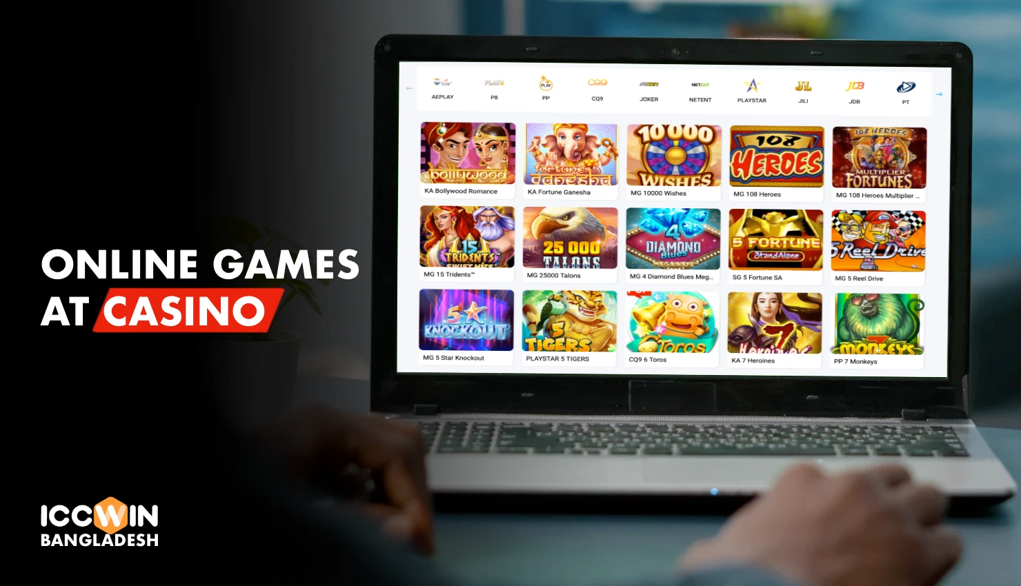 At Iccwin Casino you will find many different license online games by the best software providers